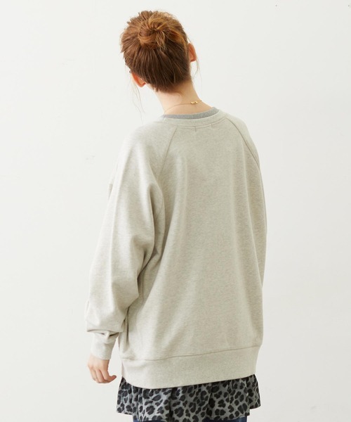 MILKFED.(ミルクフェド)の「M.FEDDY DOUBLE COLLAR SWEAT TOP(スウェット・レディース・ライトブルー/ネイビー/オートミール・ONE SIZE)」の14枚目の写真