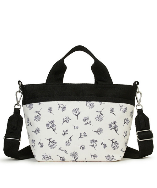 LeSportsac（レスポートサック）の「SMALL BUCKET TOTE インクスケッチドフローラルアイボリー（トートバッグ・レディース・ホワイト・FREE）」の4枚目の写真