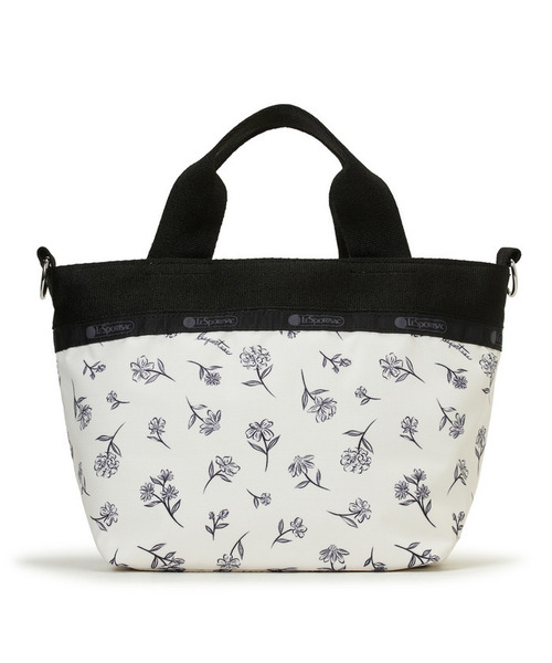 LeSportsac（レスポートサック）の「SMALL BUCKET TOTE インクスケッチドフローラルアイボリー（トートバッグ・レディース・ホワイト・FREE）」の6枚目の写真