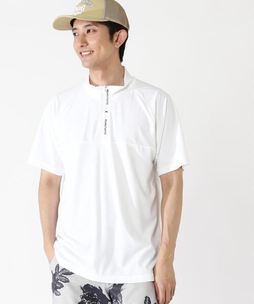 PEARLY GATES(パーリーゲイツ)の「【PEARLY GATES】Nyグリッド2WAYトリコット半袖ハーフジップアップカットソー(Tシャツ/カットソー・メンズ・ホワイト/ネイビー/パープル・MEDIUM/XX-LARGE/LARGE/X-LARGE)」の5枚目の写真