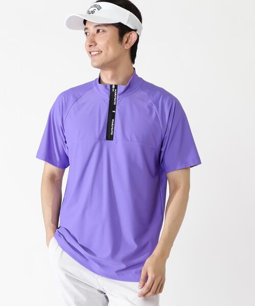 PEARLY GATES(パーリーゲイツ)の「【PEARLY GATES】Nyグリッド2WAYトリコット半袖ハーフジップアップカットソー(Tシャツ/カットソー・メンズ・ホワイト/ネイビー/パープル・MEDIUM/XX-LARGE/LARGE/X-LARGE)」の13枚目の写真
