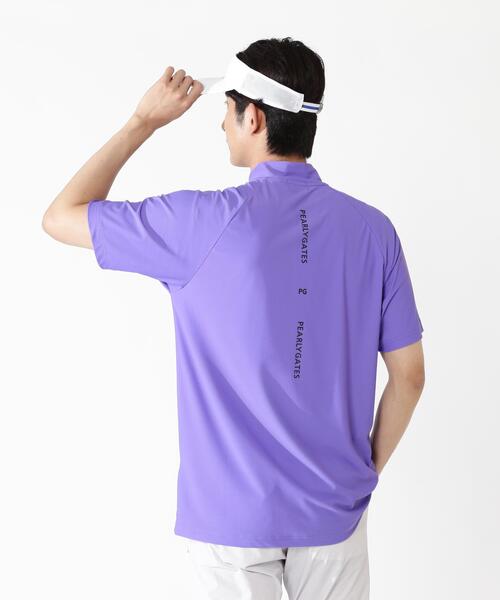 PEARLY GATES(パーリーゲイツ)の「【PEARLY GATES】Nyグリッド2WAYトリコット半袖ハーフジップアップカットソー(Tシャツ/カットソー・メンズ・ホワイト/ネイビー/パープル・MEDIUM/XX-LARGE/LARGE/X-LARGE)」の20枚目の写真