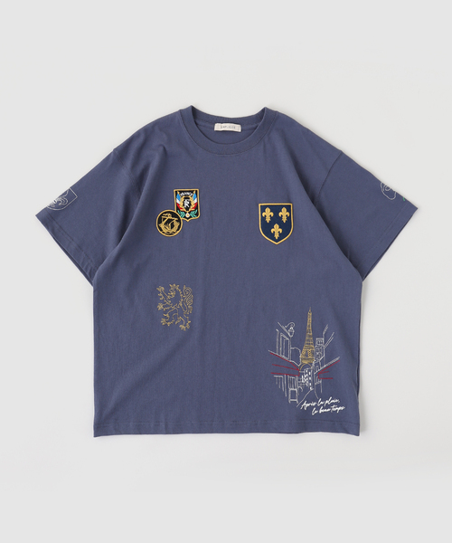 B.C STOCK(ベーセーストック)の「World Souvenir T-sh(Tシャツ/カットソー・メンズ・ホワイト/アイボリー/ネイビー・LARGE/MEDIUM)」の3枚目の写真
