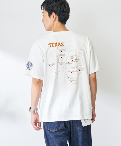 B.C STOCK(ベーセーストック)の「World Souvenir T-sh(Tシャツ/カットソー・メンズ・ホワイト/アイボリー/ネイビー・LARGE/MEDIUM)」の7枚目の写真