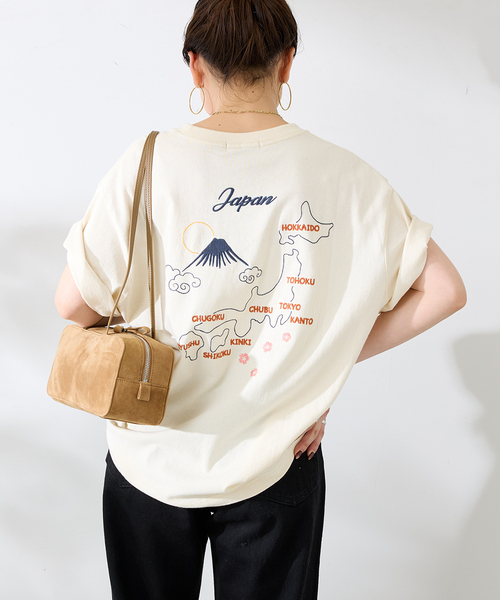 B.C STOCK(ベーセーストック)の「World Souvenir T-sh(Tシャツ/カットソー・メンズ・ホワイト/アイボリー/ネイビー・LARGE/MEDIUM)」の20枚目の写真