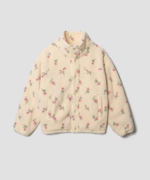 TTUDEMENT(トュードメント)の「FLEECE FLORAL JACKET IVORY(その他アウター・レディース・その他・SMALL/MEDIUM)」の3枚目の写真