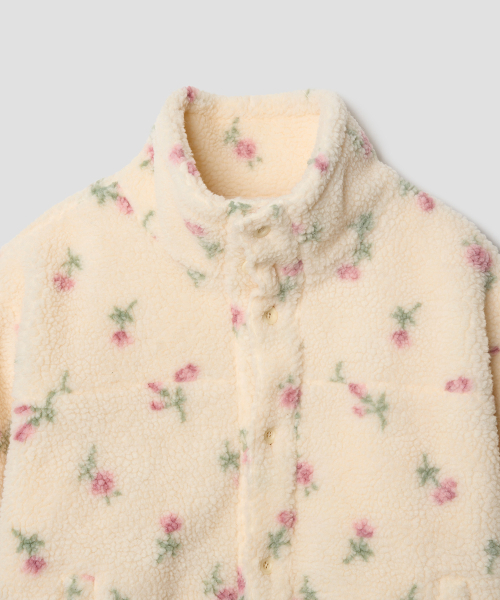 TTUDEMENT(トュードメント)の「FLEECE FLORAL JACKET IVORY(その他アウター・レディース・その他・SMALL/MEDIUM)」の5枚目の写真