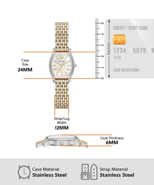 TORY BURCH(トリーバーチ)の「トリーバーチ 腕時計 レディース アナログ ステンレス TBW1158(アナログ腕時計・レディース・マルチ・FREE)」の5枚目の写真