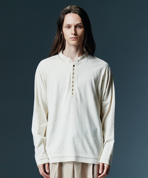 glamb(グラム)の「Layered Augusta Cutsew / レイヤードオーガスタカットソー(Tシャツ/カットソー・メンズ・ホワイト/ブラック・S/M/L)」の2枚目の写真