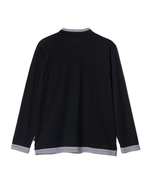 glamb(グラム)の「Layered Augusta Cutsew / レイヤードオーガスタカットソー(Tシャツ/カットソー・メンズ・ホワイト/ブラック・S/M/L)」の4枚目の写真