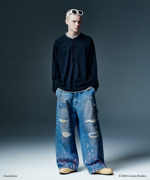 glamb(グラム)の「Layered Augusta Cutsew / レイヤードオーガスタカットソー(Tシャツ/カットソー・メンズ・ホワイト/ブラック・S/M/L)」の9枚目の写真