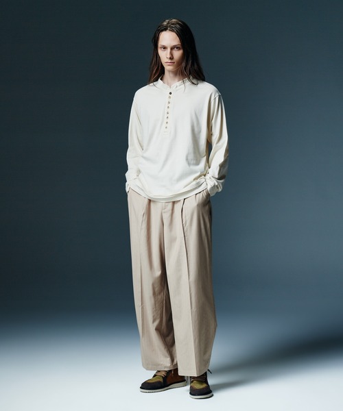 glamb(グラム)の「Layered Augusta Cutsew / レイヤードオーガスタカットソー(Tシャツ/カットソー・メンズ・ホワイト/ブラック・S/M/L)」の11枚目の写真