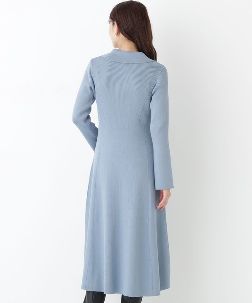 NATURAL BEAUTY BASIC(ナチュラルビューティーベーシック)の「スキッパーニットワンピース(ワンピース・レディース・チャコールグレー/ブルー/ネイビー系・SMALL/MEDIUM)」の21枚目の写真
