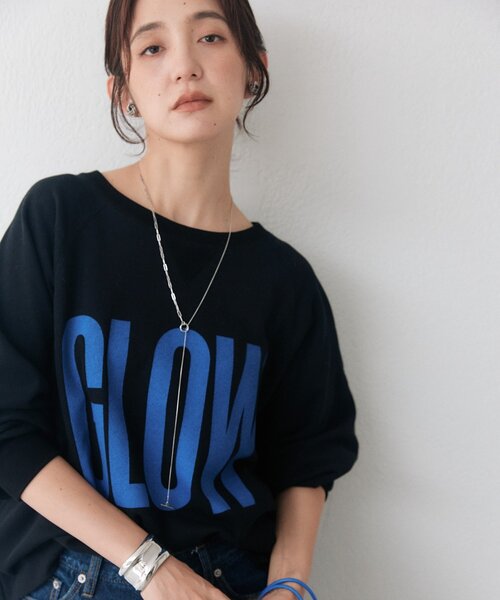 RIVE DROITE(リヴドロワ)の「【Yossshiiii企画】GLOWカットオフスエット(秋服)(Tシャツ/カットソー・レディース・ブラウン/オフホワイト/ブラック・FREE)」の2枚目の写真