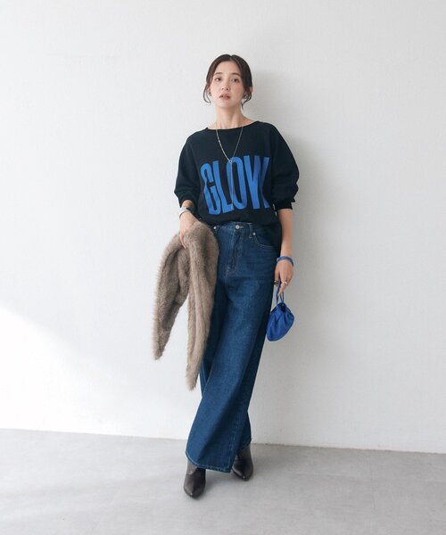 RIVE DROITE(リヴドロワ)の「【Yossshiiii企画】GLOWカットオフスエット(秋服)(Tシャツ/カットソー・レディース・ブラウン/オフホワイト/ブラック・FREE)」の21枚目の写真
