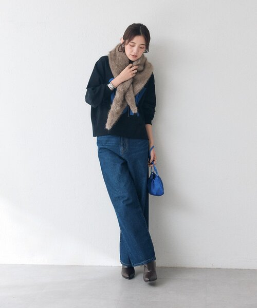 RIVE DROITE(リヴドロワ)の「【Yossshiiii企画】GLOWカットオフスエット(秋服)(Tシャツ/カットソー・レディース・ブラウン/オフホワイト/ブラック・FREE)」の22枚目の写真