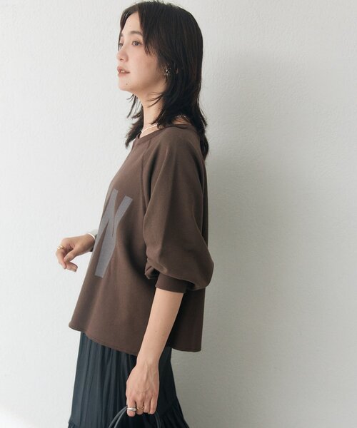 RIVE DROITE(リヴドロワ)の「【Yossshiiii企画】GLOWカットオフスエット(秋服)(Tシャツ/カットソー・レディース・ブラウン/オフホワイト/ブラック・FREE)」の12枚目の写真
