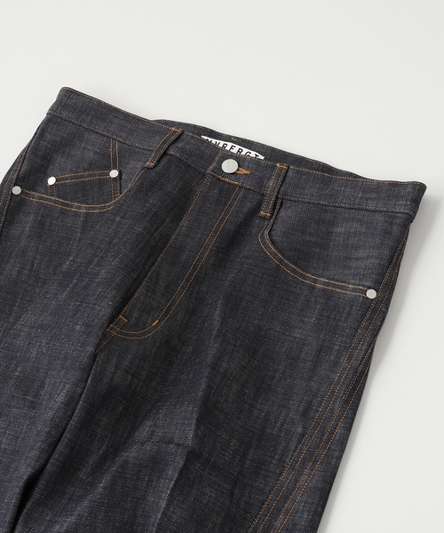 NVRFRGT(ネヴァーフォーゲット)の「NVRFRGT / ネヴァーフォーゲット 3D TWISTED WIDE LEG JEANS INDIGO(デニムパンツ・メンズ・ネイビー・1/2/3)」の3枚目の写真