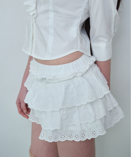 REISE MIYA（レイズミヤ）の「リリフリルスカート[ホワイト]（スカート・レディース・その他・SMALL/MEDIUM）」の3枚目の写真