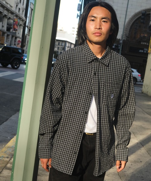 HUF(ハフ)の「MEGABLAST LS WOVEN TOP(シャツ/ブラウス・メンズ・ブラック/ナチュラル・XL/L/M/S)」の3枚目の写真