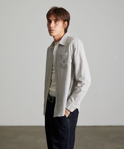 HUF(ハフ)の「MEGABLAST LS WOVEN TOP(シャツ/ブラウス・メンズ・ブラック/ナチュラル・XL/L/M/S)」の14枚目の写真