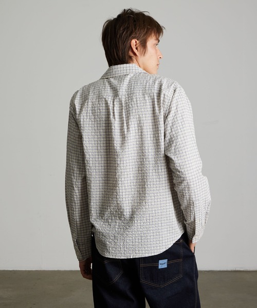 HUF(ハフ)の「MEGABLAST LS WOVEN TOP(シャツ/ブラウス・メンズ・ブラック/ナチュラル・XL/L/M/S)」の15枚目の写真