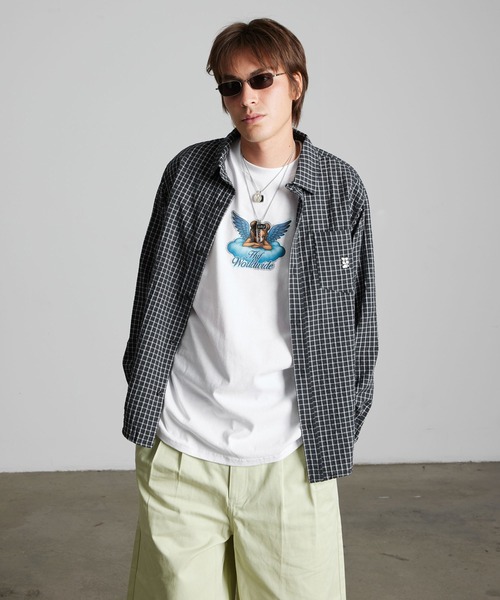 HUF(ハフ)の「MEGABLAST LS WOVEN TOP(シャツ/ブラウス・メンズ・ブラック/ナチュラル・XL/L/M/S)」の8枚目の写真