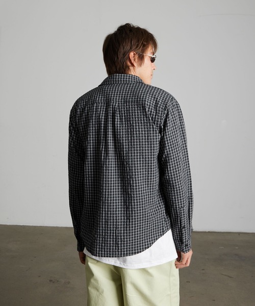 HUF(ハフ)の「MEGABLAST LS WOVEN TOP(シャツ/ブラウス・メンズ・ブラック/ナチュラル・XL/L/M/S)」の10枚目の写真