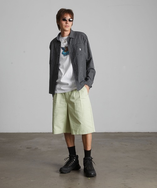 HUF(ハフ)の「MEGABLAST LS WOVEN TOP(シャツ/ブラウス・メンズ・ブラック/ナチュラル・XL/L/M/S)」の11枚目の写真
