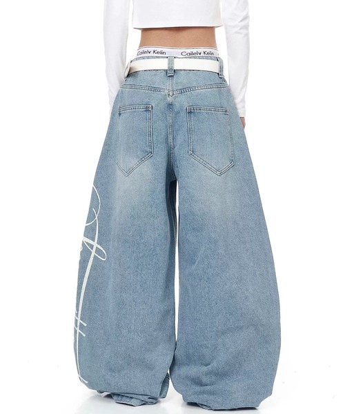 mushwear(マッシュウェア)の「サイドグラフィックデニムパンツ(デニムパンツ・メンズ・ブラック/ブルー・LARGE/MEDIUM/SMALL/XX-LARGE/X-LARGE)」の8枚目の写真