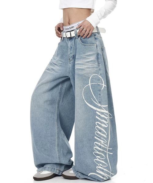 mushwear(マッシュウェア)の「サイドグラフィックデニムパンツ(デニムパンツ・メンズ・ブラック/ブルー・LARGE/MEDIUM/SMALL/XX-LARGE/X-LARGE)」の6枚目の写真