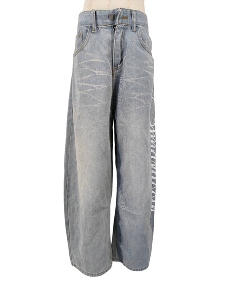 mushwear(マッシュウェア)の「サイドグラフィックデニムパンツ(デニムパンツ・メンズ・ブラック/ブルー・LARGE/MEDIUM/SMALL/XX-LARGE/X-LARGE)」の11枚目の写真
