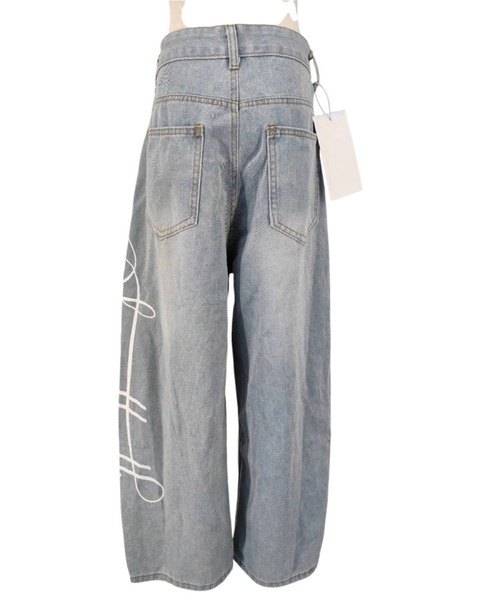 mushwear(マッシュウェア)の「サイドグラフィックデニムパンツ(デニムパンツ・メンズ・ブラック/ブルー・LARGE/MEDIUM/SMALL/XX-LARGE/X-LARGE)」の13枚目の写真