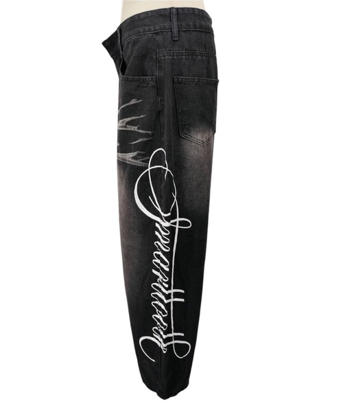 mushwear(マッシュウェア)の「サイドグラフィックデニムパンツ(デニムパンツ・メンズ・ブラック/ブルー・LARGE/MEDIUM/SMALL/XX-LARGE/X-LARGE)」の17枚目の写真