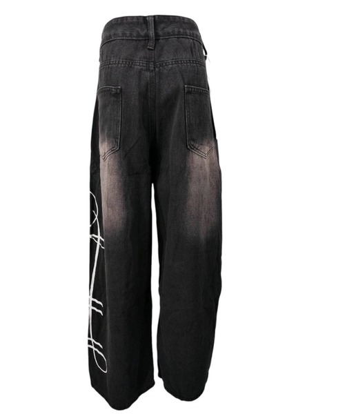 mushwear(マッシュウェア)の「サイドグラフィックデニムパンツ(デニムパンツ・メンズ・ブラック/ブルー・LARGE/MEDIUM/SMALL/XX-LARGE/X-LARGE)」の3枚目の写真