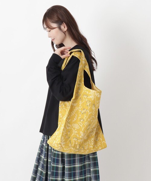 one'sterrace(ワンズテラス)の「FH マルシェバッグ クサバナ(エコバッグ/サブバッグ・レディース・イエロー系8・99)」の7枚目の写真