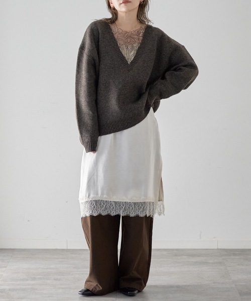 model：163cm. 着用サイズ：FREE