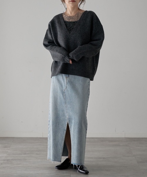 model：163cm. 着用サイズ：FREE