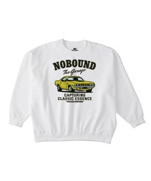 NOBOUND(ノーバウンド) トレーナー メンズ スウェット ビッグシルエット クラシックカー 車 イラスト ロゴ プリント スウェットシャツ スエット プルオーバー トップス レディース ユニセックス