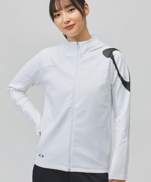 OAKLEY(オークリー)の「オークリー OAKLEY RADIANT 3RDG SYNCHRONISM JACKET 12.0(ジャージ・レディース・ホワイト/ブラック/ベージュ・L/M)」の2枚目の写真