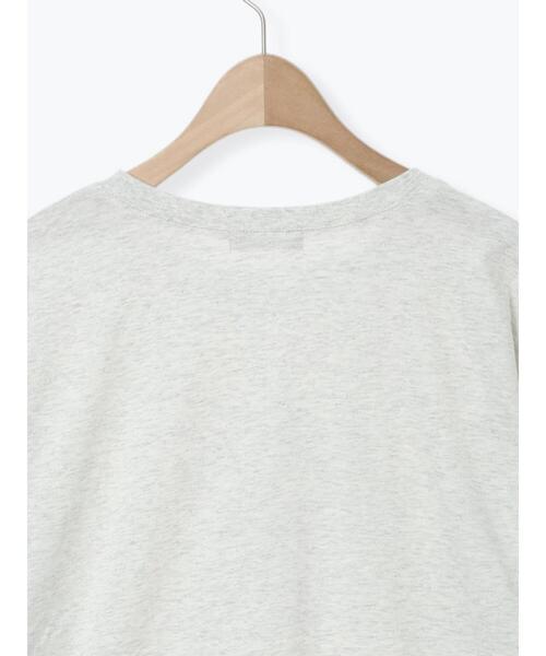 Samansa Mos2（サマンサ モスモス）の「レース付きロゴプリントロングTシャツ（Tシャツ/カットソー・レディース・クリーム/トップグレー/チャコールグレー・F）」の8枚目の写真