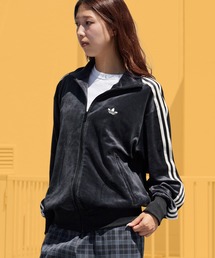 ROOPTOKYO（ループトウキョウ）の「adidas/アディダス adidas ORI FB VELOUR TT アディダスオリジナルス ファイヤーバード ベロア トラックトップ トラックジャケット ジャージ 袖ライン ダブルジップ ファスナーポケット メンズ レディース 2026年 秋 秋服 冬 冬服（ジャージ）」