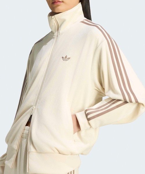 adidas（アディダス）の「adidas/アディダス adidas ORI FB VELOUR TT アディダスオリジナルス ファイヤーバード ベロア トラックトップ トラックジャケット ジャージ 袖ライン ダブルジップ ファスナーポケット メンズ レディース 2026年 秋 秋服 冬 冬服（ジャージ・メンズ・ブラック/アイボリー・S/M/L/XL）」の10枚目の写真