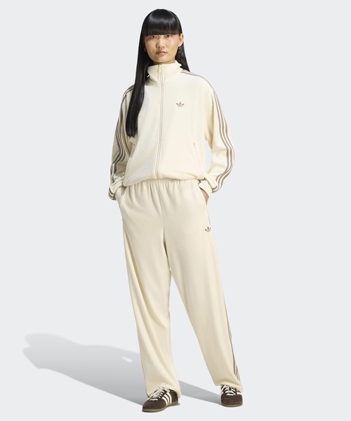 adidas（アディダス）の「adidas/アディダス adidas ORI FB VELOUR TT アディダスオリジナルス ファイヤーバード ベロア トラックトップ トラックジャケット ジャージ 袖ライン ダブルジップ ファスナーポケット メンズ レディース 2026年 秋 秋服 冬 冬服（ジャージ・メンズ・ブラック/アイボリー・S/M/L/XL）」の9枚目の写真