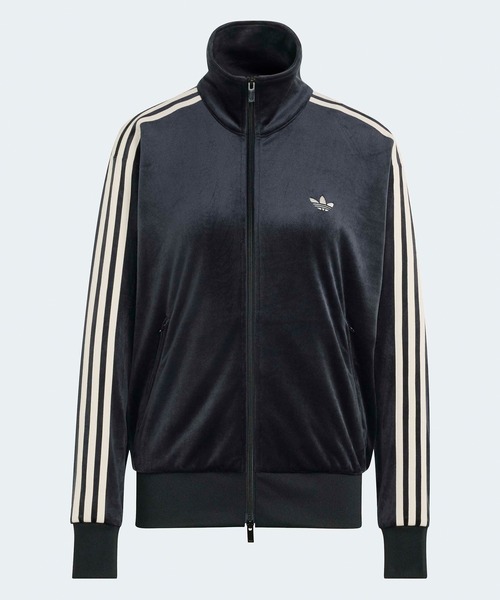 adidas（アディダス）の「adidas/アディダス adidas ORI FB VELOUR TT アディダスオリジナルス ファイヤーバード ベロア トラックトップ トラックジャケット ジャージ 袖ライン ダブルジップ ファスナーポケット メンズ レディース 2026年 秋 秋服 冬 冬服（ジャージ・メンズ・ブラック/アイボリー・S/M/L/XL）」の7枚目の写真