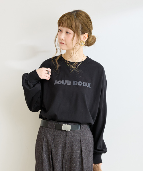 B.C STOCK(ベーセーストック)の「手洗い可 / フロッキープリントロゴロンTEE(Tシャツ/カットソー・レディース・ブラック/ホワイト・FREE)」の20枚目の写真