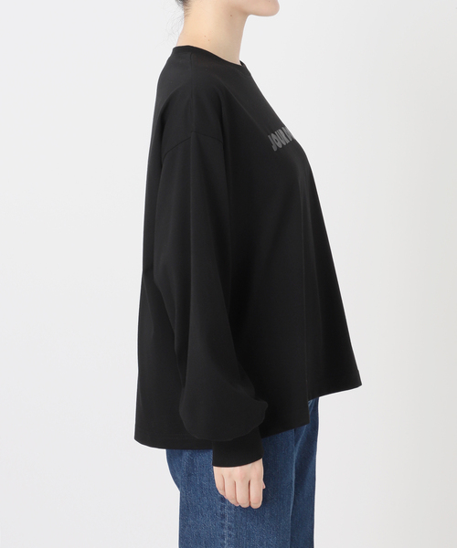 B.C STOCK(ベーセーストック)の「手洗い可 / フロッキープリントロゴロンTEE(Tシャツ/カットソー・レディース・ブラック/ホワイト・FREE)」の7枚目の写真