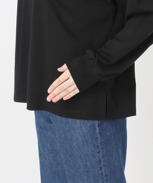B.C STOCK(ベーセーストック)の「手洗い可 / フロッキープリントロゴロンTEE(Tシャツ/カットソー・レディース・ブラック/ホワイト・FREE)」の9枚目の写真