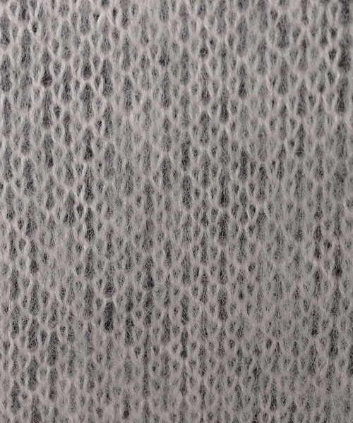 GLIMCLAP（グリムクラップ）の「mn3308-Faux Mohair Color-Block Knit Sweater ニット(212-045-gla-cg)（ニット/セーター・メンズ・チャコール/ライトグレー/ブラック/キナリ・L/M/S）」の18枚目の写真