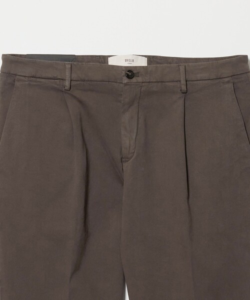 BRIGLIA 1949(ブリリア)の「<BRIGLIA 1949>TIBERIO/ツイル 1プリーツ パンツ(チノパンツ・メンズ・オフホワイト/モカ・46/48/50)」の5枚目の写真